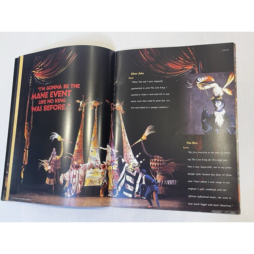 Disney THE LION KING Broadway Musical Souvenir Program Book & Casting Guide 1997 - Picture 13 of 16